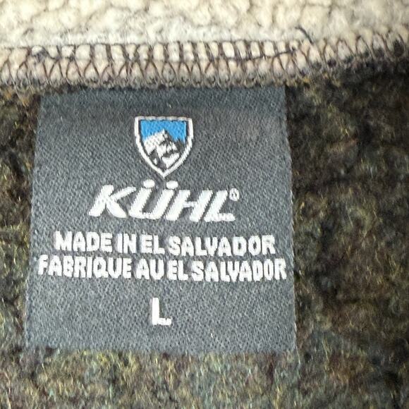 Kuhl Alfpaca Fleece Pullover Sweater Men L Dark Brown 1/4 Zip Long Sleeve Cozy - Picture 4 of 8